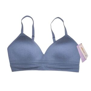 Joyspun Blue Seamless Super Soft Wireless Comfort Bra L NWT
